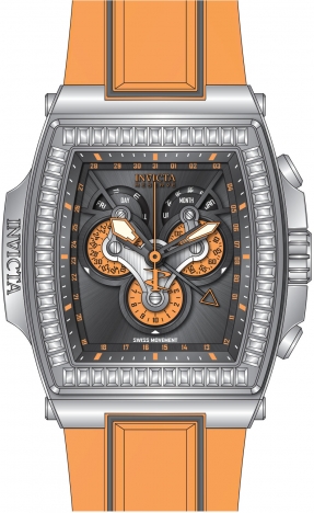 Invicta S1 Rally Diablo Quartz Swiss outlet .Men's 42mm Orange Watch 25937 VGC