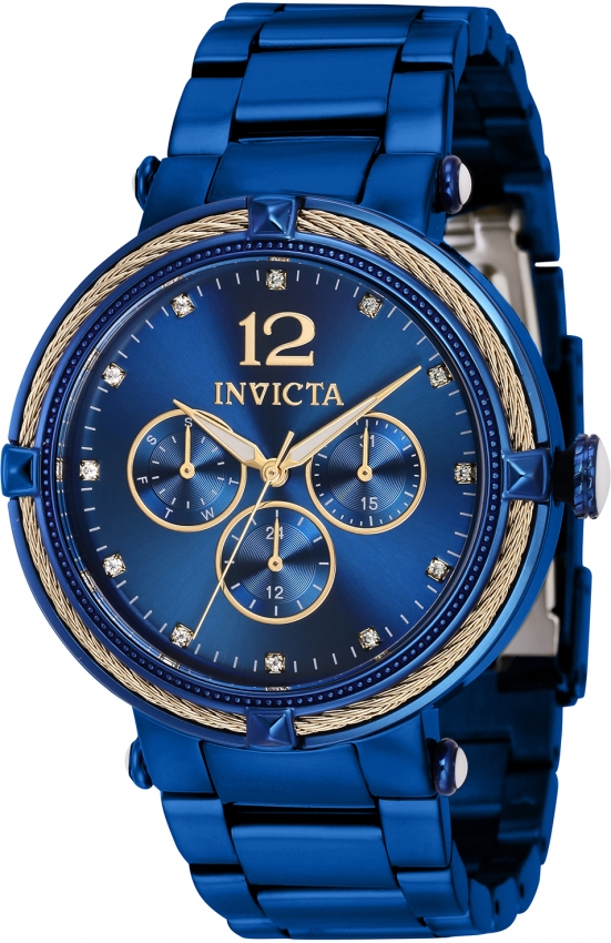 Invicta blue hot sale dial watches