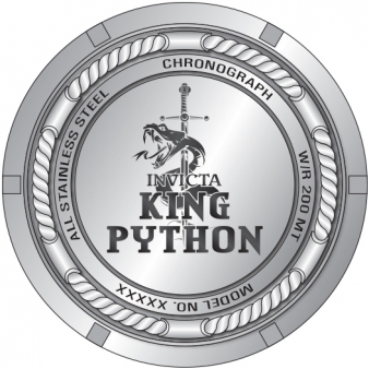 Invicta Men's 44308 King Python クォーツ クロノグラフ ガンメタル ロジウム ブラウンダイヤル ウォッチ 並行輸入品 Invicta Men\u0027s 44308 King Python クォーツ クロノグラフ ガンメタル
