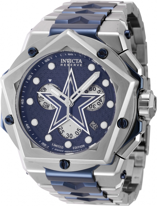 Men's NFL Stainless Steel Grey (Dallas Cowboys) Dial Watch