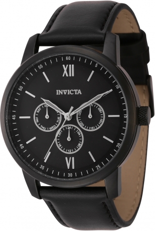 Invicta I Stainless Steel Men's Quartz Watch - 44mm  Watches for men,  Black leather watch, Leather watch