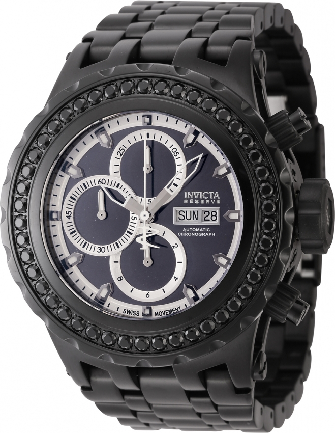 Invicta black outlet diamond watch