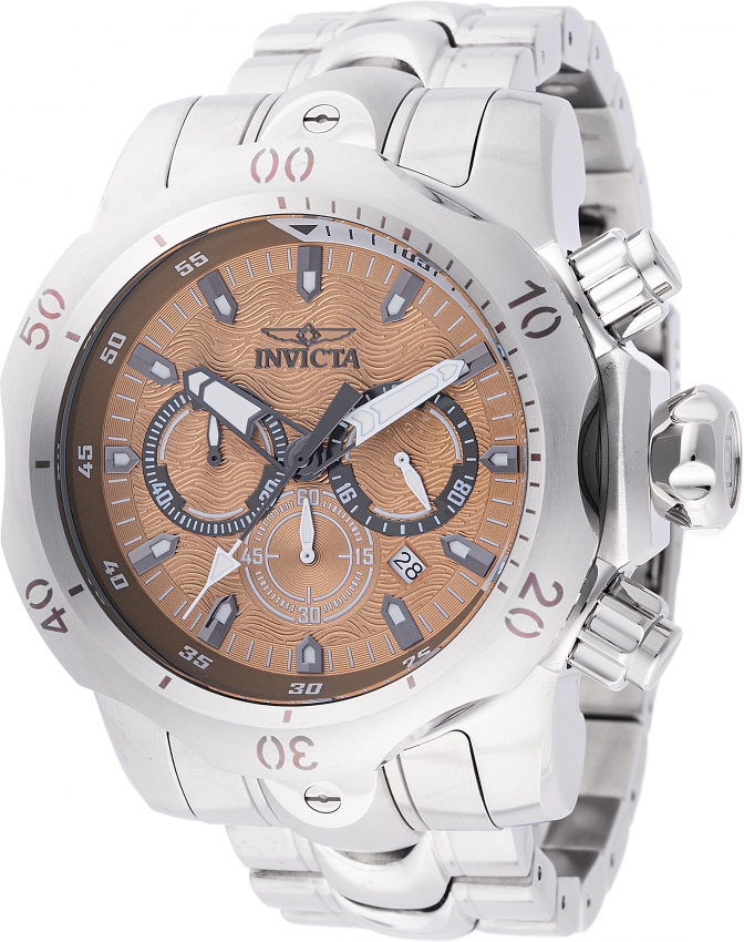 Invicta Men's 46mm VENOM Chronograph TURQUOISE DIAL Silver