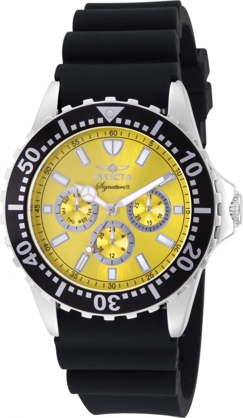 invicta yellow face watch
