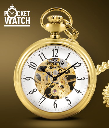 Invicta skeleton pocket online watch